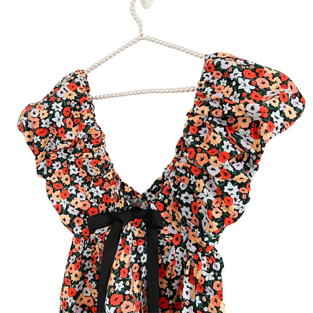 AGUA BY AGUA BENDITA Horizonte Floral Print Mini Dress in Multicolor Small - Picture 8 of 16